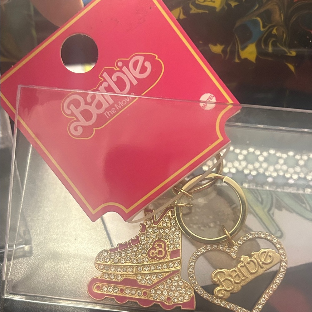 Barbie Pink and Gold Roller Skate Keychain/Bagcharm